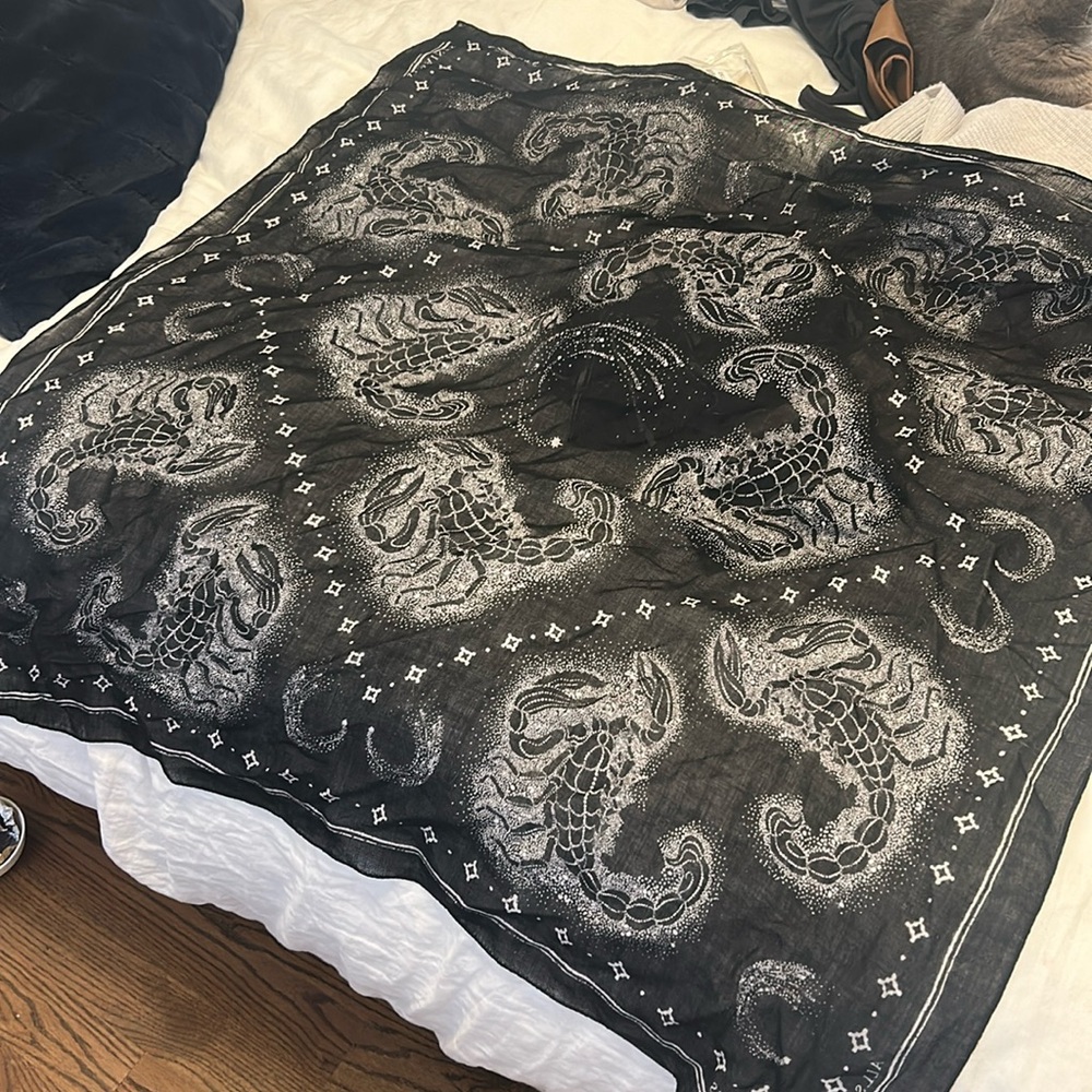 All Saints silk and wool scarf